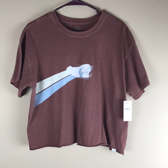 NWT O’Neill Cropped T-Shirt large surf club - Picture 1 of 6